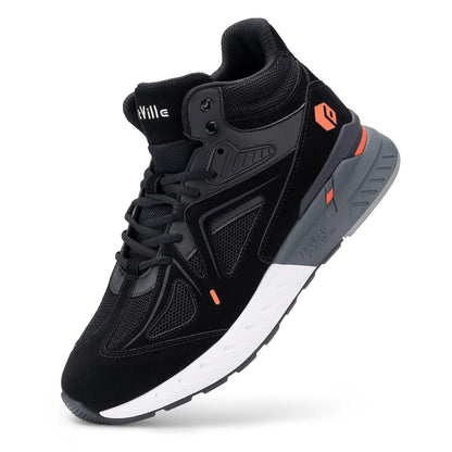 FitVille Herren-High-Top-Basketballschuhe, verbreitert, leicht, lässig, atmungsaktiv, für männliche geschwollene Füße, lindert Schmerzen.