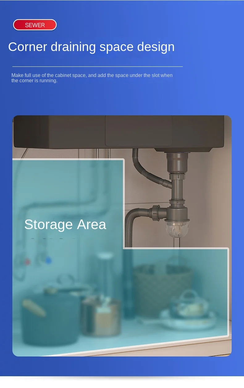 Wasserfall-Küchenspüle aus Edelstahl 304, großes Einzelschlitz-Wasserhahn-Set mit integrierter Digitalanzeige, Seifenspender, Tassenwascher