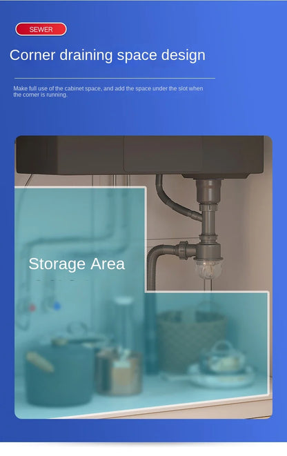 Wasserfall-Küchenspüle aus Edelstahl 304, großes Einzelschlitz-Wasserhahn-Set mit integrierter Digitalanzeige, Seifenspender, Tassenwascher