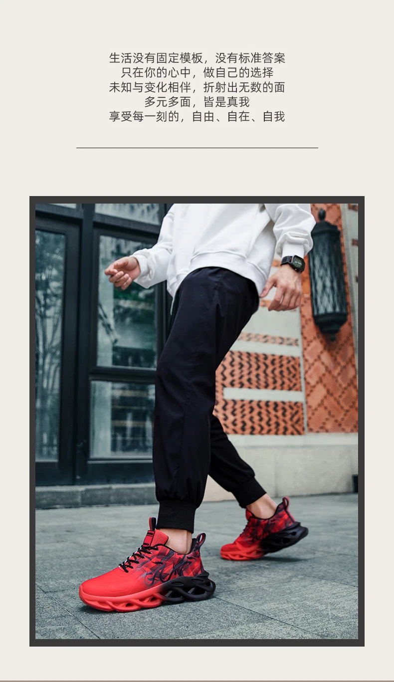 Men Running Shoes Mesh Breathable Flat Cushioning Soft Comfortable Sneakers Outdoor Gym Trendy Casual Jogging Shoes for Men.