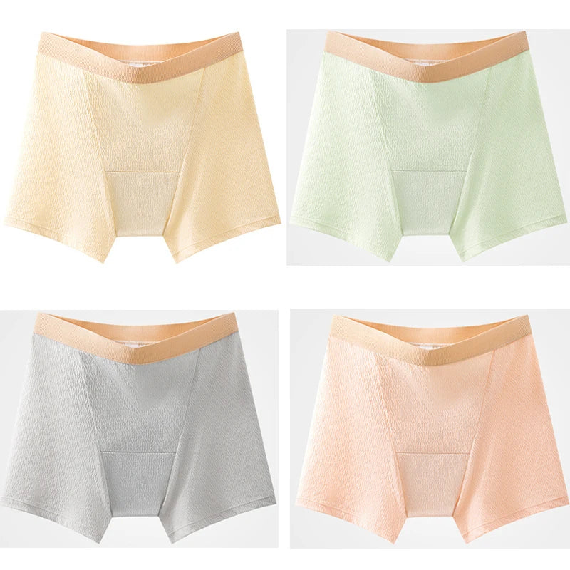 4pcs Women's Safety Pants Physiological Underwear High Waist Shorts Panties For Women Plus Size No Trace Leggings Safety Panty