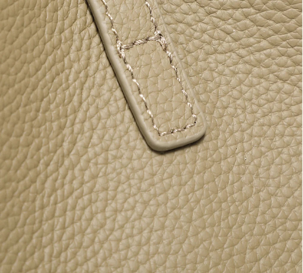 Large capacity tote handbag Buckskin bucket women luxury shoulder bag cowhide leather fashion shopping slant bag vintage bag.