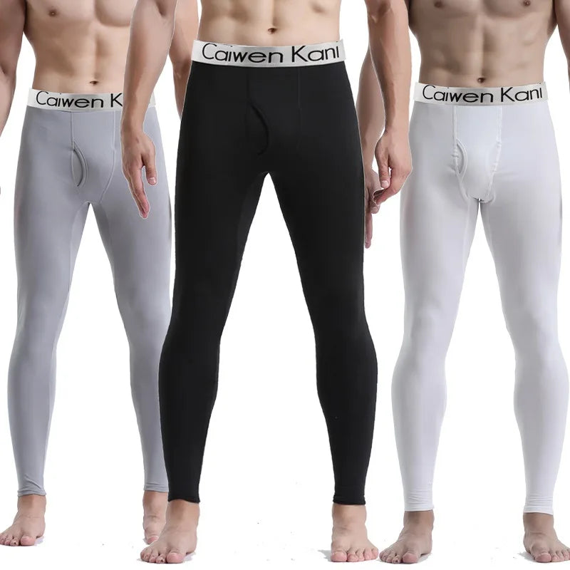 2024 New Men's Tight Sports Pants Slim Pants Autumn And Winter Thermal Pants Plush High Stretch Quick Drying Compression Pants.
