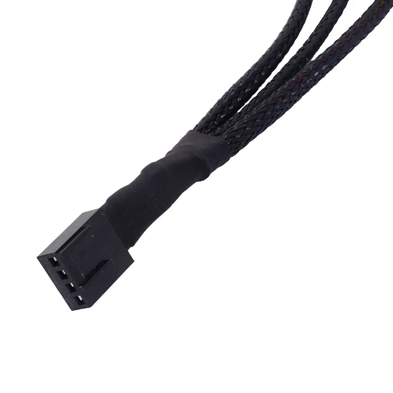 New 4 Pin Pwm Fan Cable 1 To 4/3/2/1 Ways Splitter Black Sleeved 27cm Extension Cable Connector Pwm Extension Cables.
