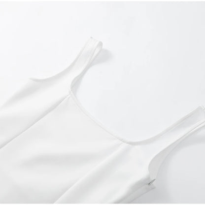 Schwarzes A-Linien-Langkleid für Damen, elegant, quadratischer Ausschnitt, plissiert, ärmellos, Sling-Maxikleider, 2025, Sommer-Dame, Urlaub, Party, Roben