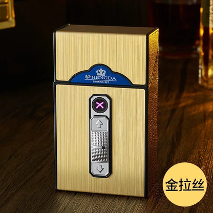 20 Whole Pack Cigarettes Dual Arc USB Charging Lighter Outdoor Moisture-proof And Waterproof 2 in 1 Electronic Lighters Smoking.