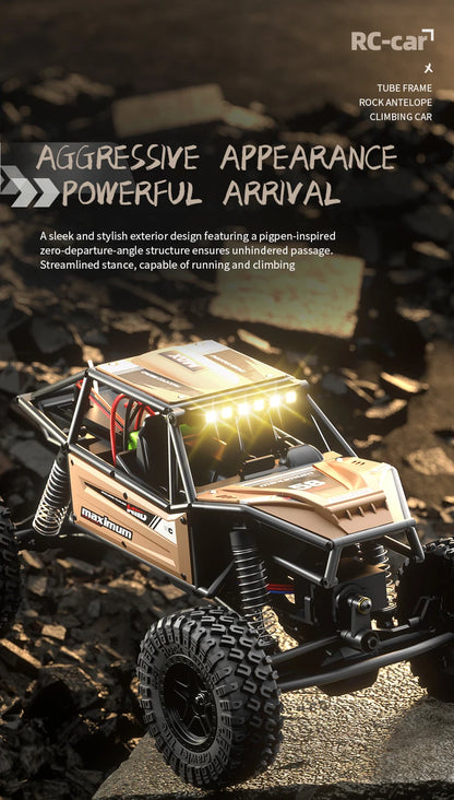 1/18 RC Climbing Car 4WD Off-road Remote Control Vehicle RTR Rock Crawler Big-wheel 4x4 Electric Truck Model Toys for Kids.