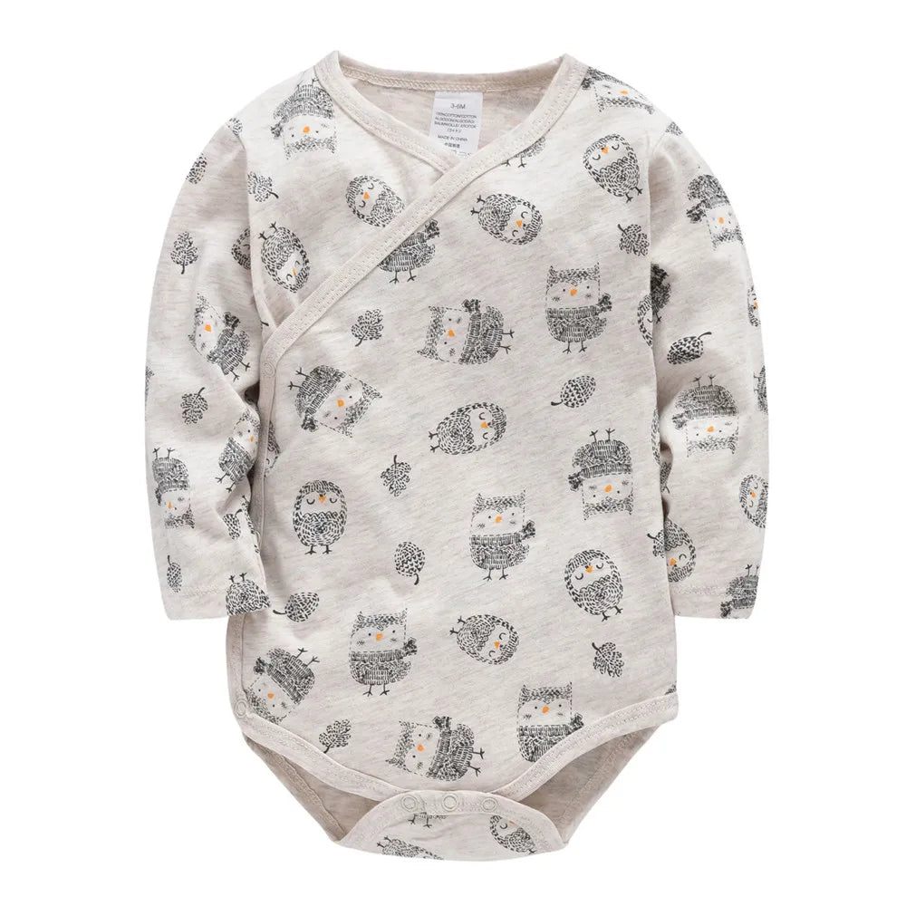 Honeyzone Baby Boy Bodysuit O-Neck Cartoon Print Neugeborene Baumwolle Kleidung ein Stück weiches Design Kinder Kostüm.