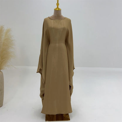ramadan Eid Abayas For Women Modest Fashion Shimmer Batwing Satin Abaya Dubai Luxury 2024 Muslim Kaftan Dress Kebaya Vestidos
