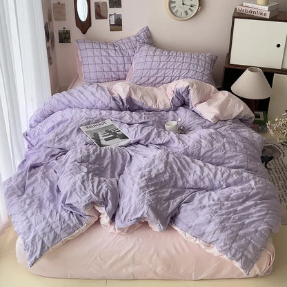 Comforter sets Bedding Set for Boys Girls Bedroom Duvet Cover Pillowcase Bedspread Simple Fashion Bed Sheet Set Bed Linens