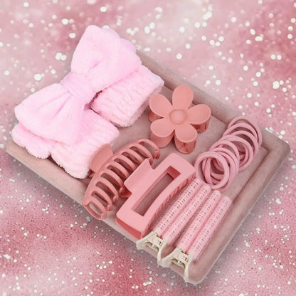 58-Piece Hair Accessories Set Butterfly End Hair Ties Shark Clip Flower Hair Grips Hair Bands Hair Accessories for Women Girls