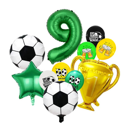 Fußball Geburtstag Dekoration Party Supplies Geschirr Luftballons Set Süßigkeiten Geschenkboxen Fußball Geburtstagsgeschenke Kinder Geburtstagsgeschenke