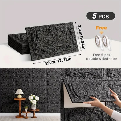 PU stone wall panel, 10 mm, realistic brick pattern, anti-mould and moisture-proof, waterproof and washable, suitable for/outdoo