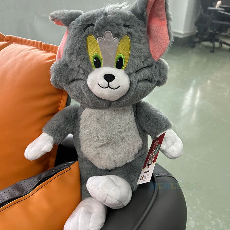 Original Delux Tom and Jerry Plush Toy Long Plush Cartoon Anime Movie Plushies Stuffed Animals Doll Toys for Kids Birthday Gifts.
