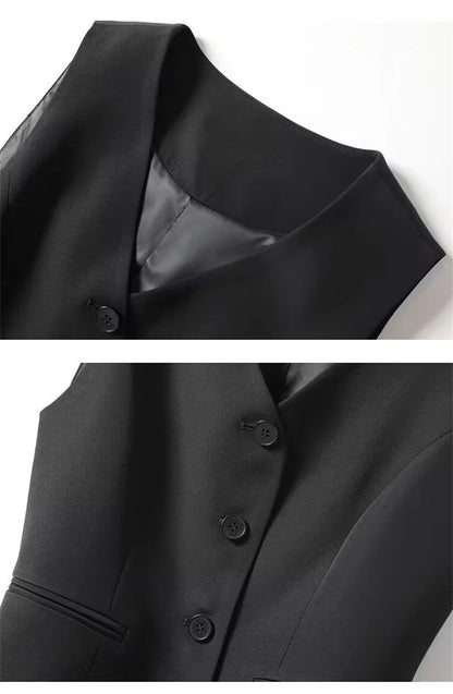 Frühling Sommer Koreanische Mode Weste 2025, Neue Frauen Kurze Mode V-ausschnitt Ärmellose Casual Blazer Weste Mäntel Weibliche Tops.