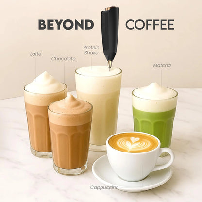 Milk Frother Handheld Battery Powered With Holder Frother Wand Drink Mixer Electric Whisk for Coffee.