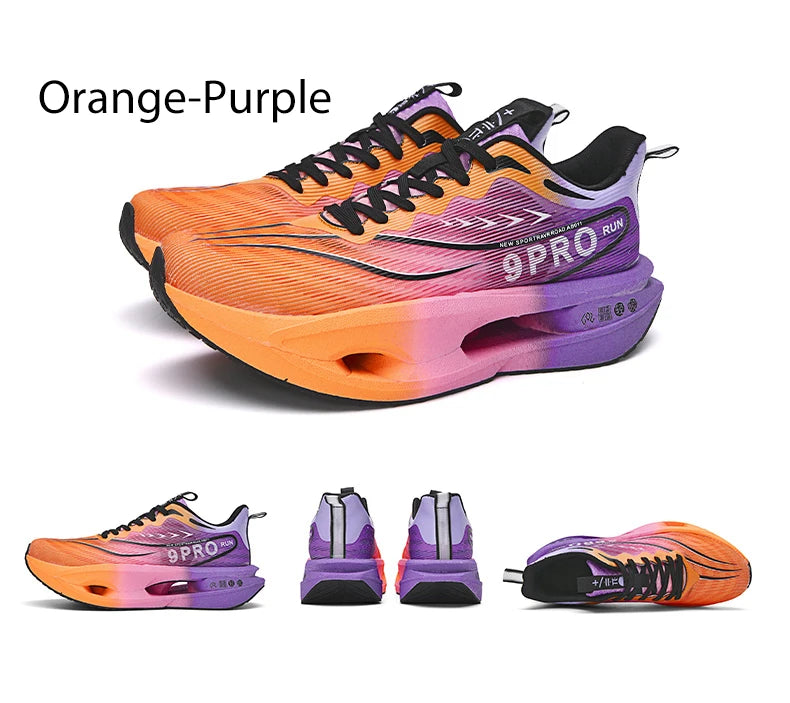 Cushioning Running Shoes 9PRO for Men Carbon Board Sneakers Outdoor Training Sports Lightweight Breathable Shoes Women's 2025