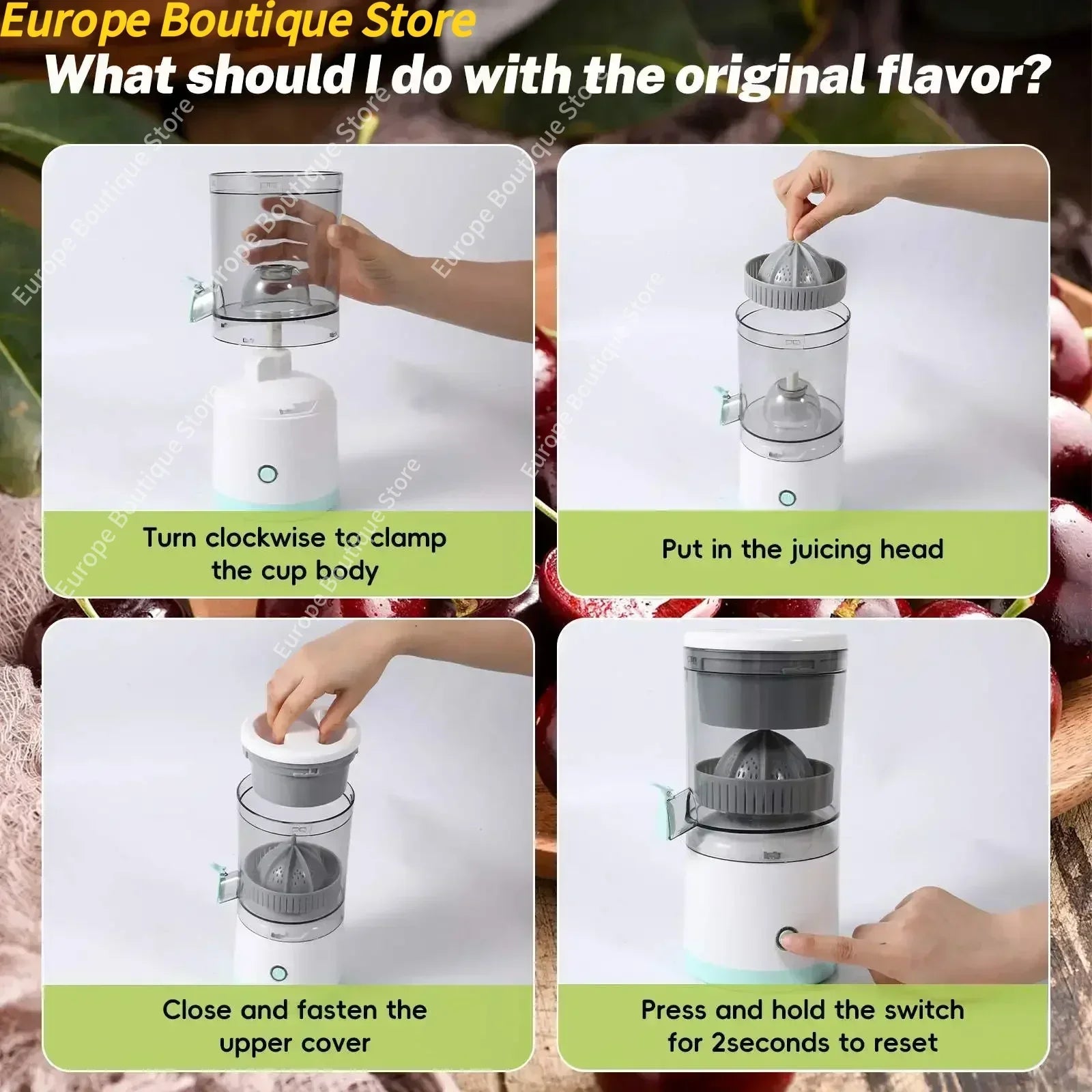 Portable USB Rechargeable Orange Juice Juicer Multifunctional Household Juice Maker Machine Cordless Mini Electric Cup Juicer.