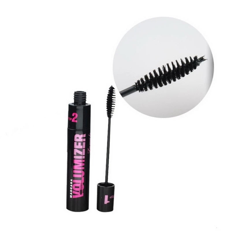 Make up 2in1 Double Purpose Mascara Waterproof and Sweatproof Curling Brushes Makeup Eye Fiber Mascara Eyelash Eyelashes Black.