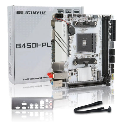 JGINYUE ITX AMD AM4 B450 ARGB Computer Motherboard supports DDR4 desktop RAM AM4 CPU slot NVME NGFF M.2 USB 3.0 VGA for Ryzen5.