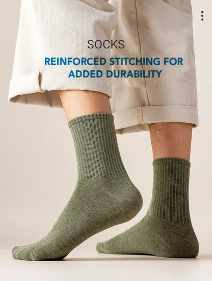 5/10 Pairs 95% Combed Cotton Socks Men Business Dress Long Socks Soft Breathable Spring Summer Colorful Sock For Man 5Pairs/Lot.