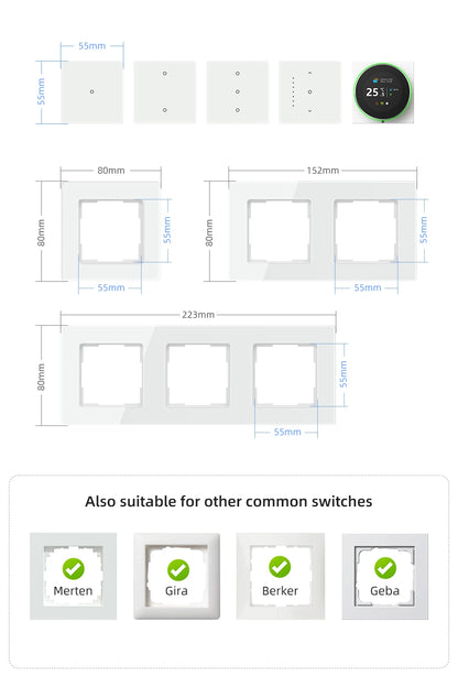 AVATTO Tuya WiFi Smart Licht Schalter Motorisierte Jalousien Shutter Vorhang Schalter Touch Glas Schalter Funktioniert Mit Alexa Google Hause.