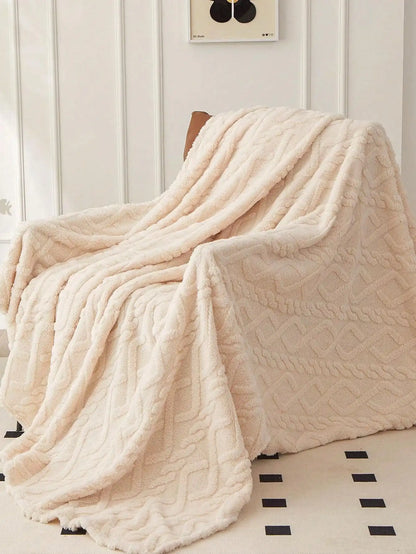 1pc Single-Layer Coral Fleece Blanket, Lightweight & Multi-Purpose Blanket Bed Cover,For Living Room Sofa Cover, Nap Blanket.