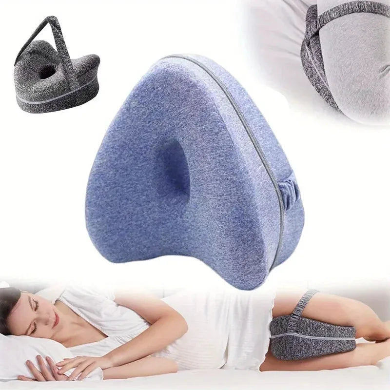 Memory Foam Leg Knee Foam Support Pillow Side Sleeper Sciatica Orthopedic Sciatica Back Hip Relief Pillow For Bed Sofa.