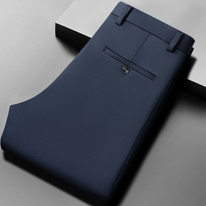 29-42 Men's Summer Pants Thin Straight Stretch Casual Pants with No Trace No Ironing Fabric Silky and Cool Feeling