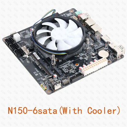 Mini ITX Motherboard N150 for DIY NAS Support DDR4 Max 32GB 2*2.5G RJ45 6*SATA3.0 2*M.2 NVME Low Power Consumption Motherboard.