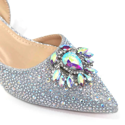 Sandals Woman Summer 2024 Hot Selling Design Pointed Toe Thin Heels Mature Ladies Shoes Matching Bag Set in Red Color.