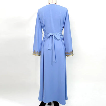 Schlanke Diamant Frauen Kleid türkische Bescheidenheit Robe elegante Mode langes Kleid arabische muslimische Kleid Abaya Langarm islamische Kleidung.