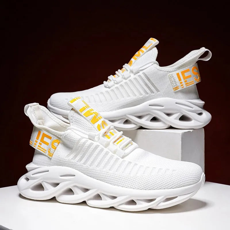 YRZL Men Shoes Sport Comfortable Sneakers Breathable Couple Running Shoes Women Tenis Sports Shoe White Walking Man Sneakers.