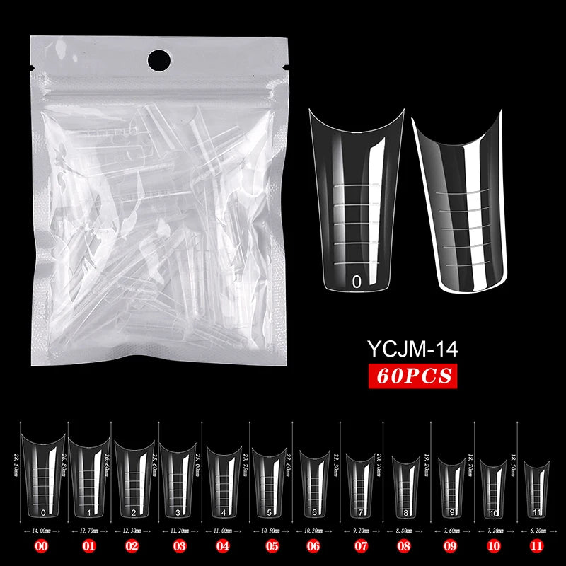 Extension False Nails Art Tips Acrylic Fake Finger Gel Polish Mold Sculpted Full Cover Press on Nails Manicures Accessories Tool.