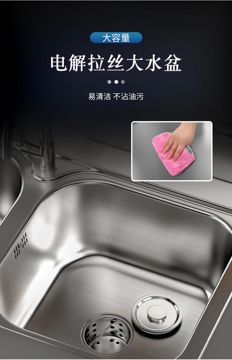 Free Standing Whole Body 100% Stainless Steel 304 Vegetables Wash Basin Kitchen Sink Pool with Bracket and Board