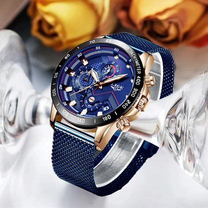 LIGE New Rose Gold Women Watch Top Brand Luxury Watch Women Quartz Sport Women's Bracelet Watches Waterproof Relogios Feminino.