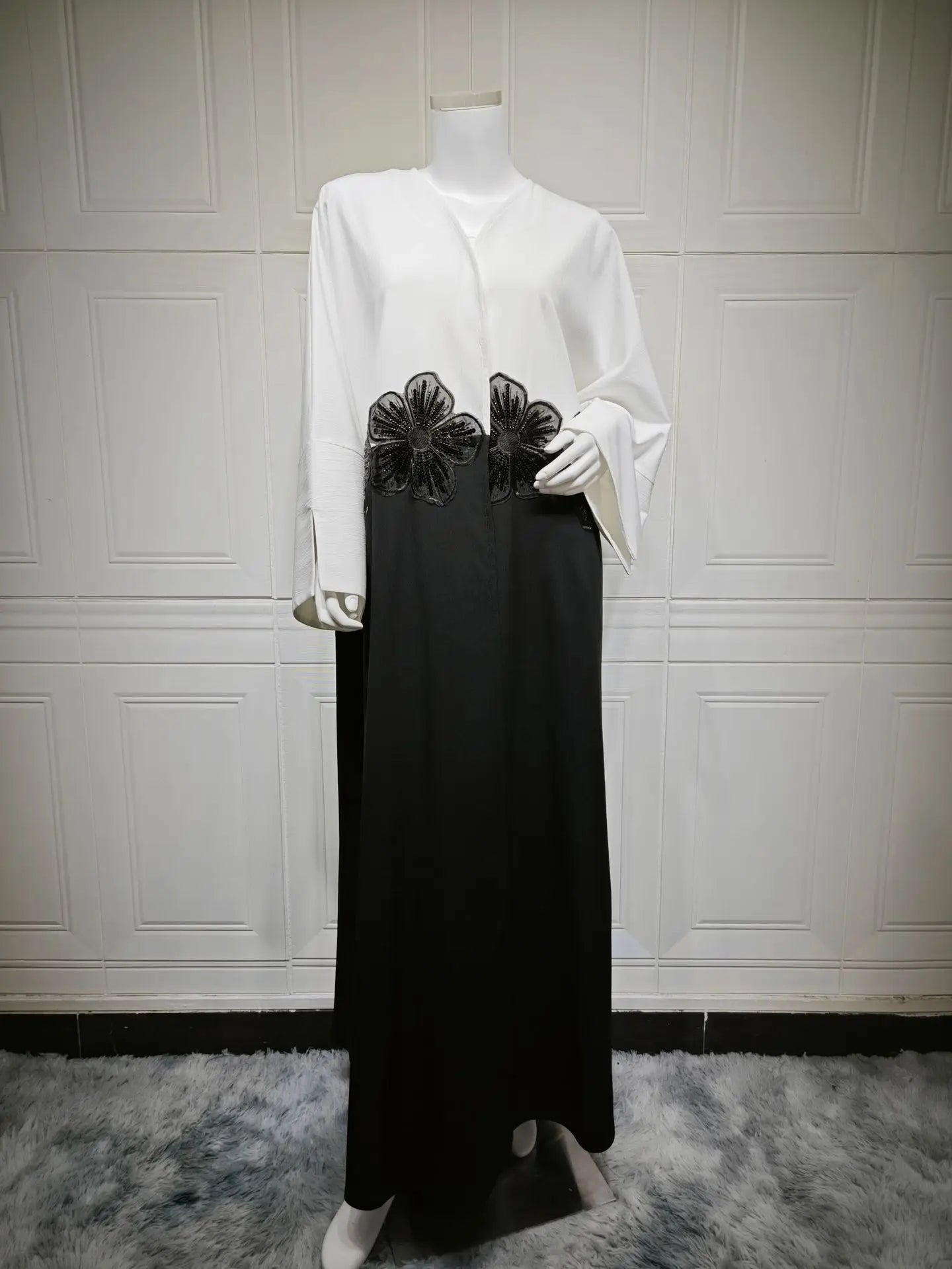 Eid Dubai Open Abaya Appliques Kimono Cardigan Women Muslim Dress Turkey Kaftan Kebaya Caftan Marocain Femme Robe Islam Jalabiya