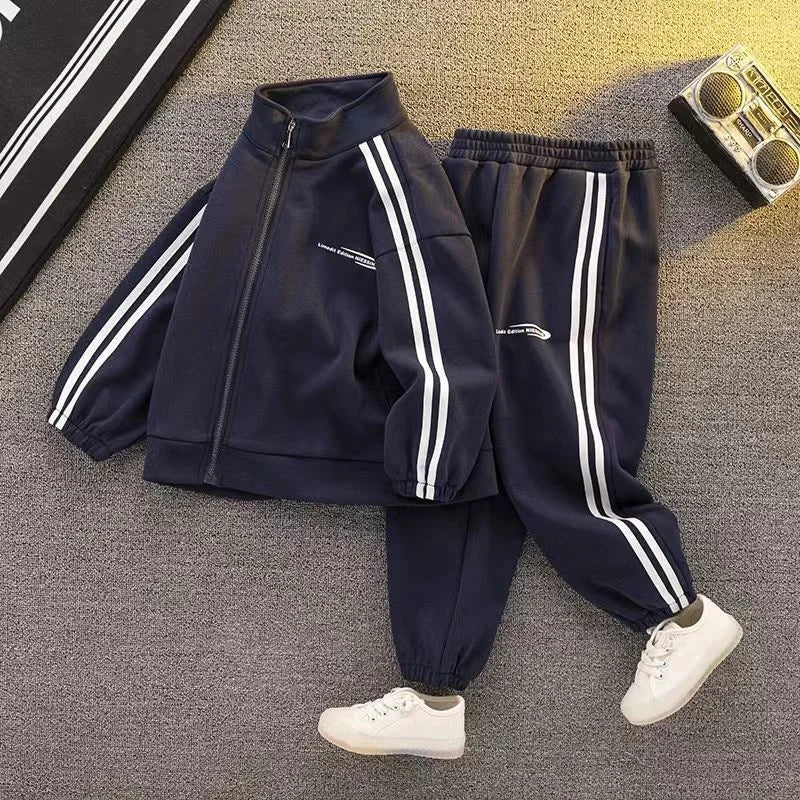 Boys Tracksuit Sets Teen Casual Pullover+Pants 2Pcs Spring Autumn Kids Sports Sweatshirts Suits Children Clothing 4-12 Years.