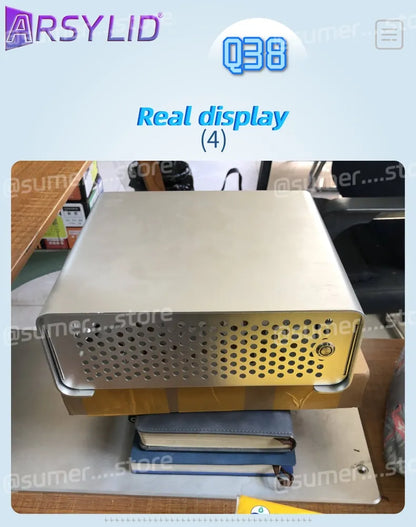 ARSYLID Q38 ITX Aluminum Chassis Pull-Out Style Mini Case 58mm CPU Radiator.