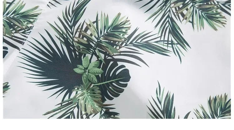 Shopee Popular Men's Loose-fit Hawaiian Vacation Beach Shirt Shorts Set Summer Casual Comfortable Clothing.