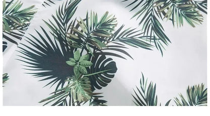 Shopee Popular Men's Loose-fit Hawaiian Vacation Beach Shirt Shorts Set Summer Casual Comfortable Clothing.