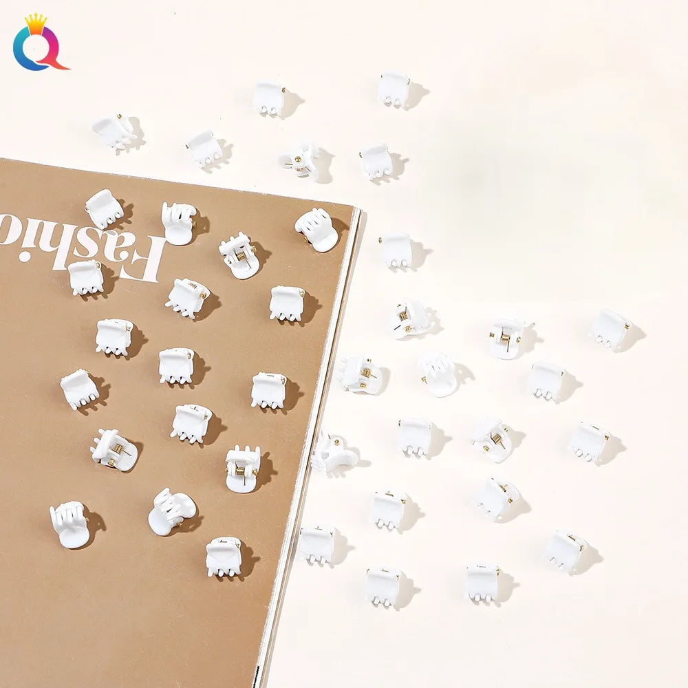 50Pcs Flower Hair Clips Multi color Mini Cute Hair Styling Accessories for Girls and Women Birthday Gifts,10 Colors at Least.