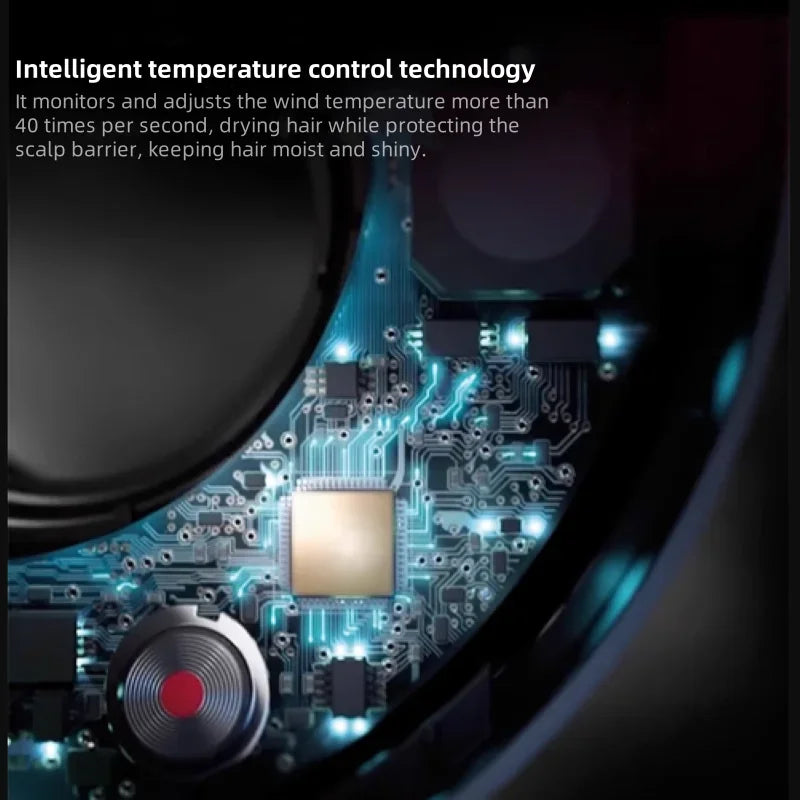 Professional Negative Ion High Speed Hair Dryer 220V Leafless Thermostatic Hair Dryer 1600W High Power Hair Dryer Styling Tool.