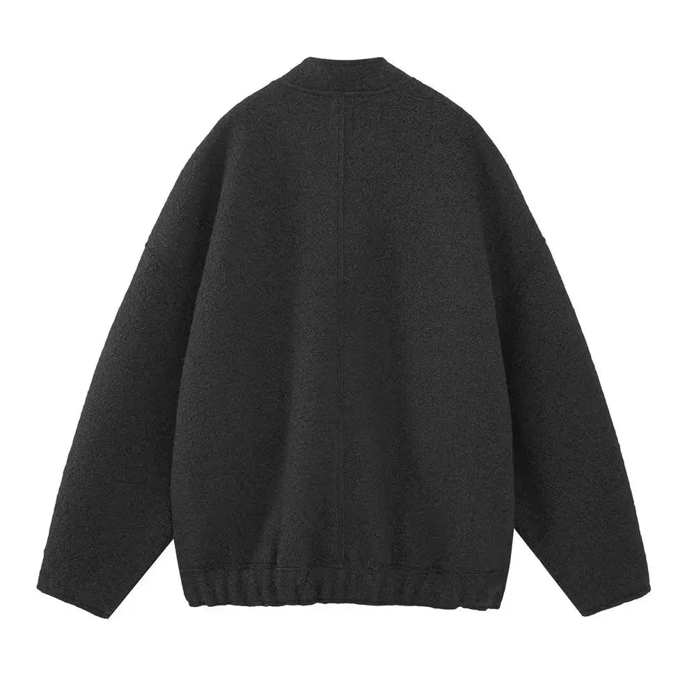 TRAFZR Damenjacken Frühling 2023, elegantes Fleece, Vintage, neue Oberbekleidung, Langarm, Harajuku, Y2k, Streetwear, Bomberjacken