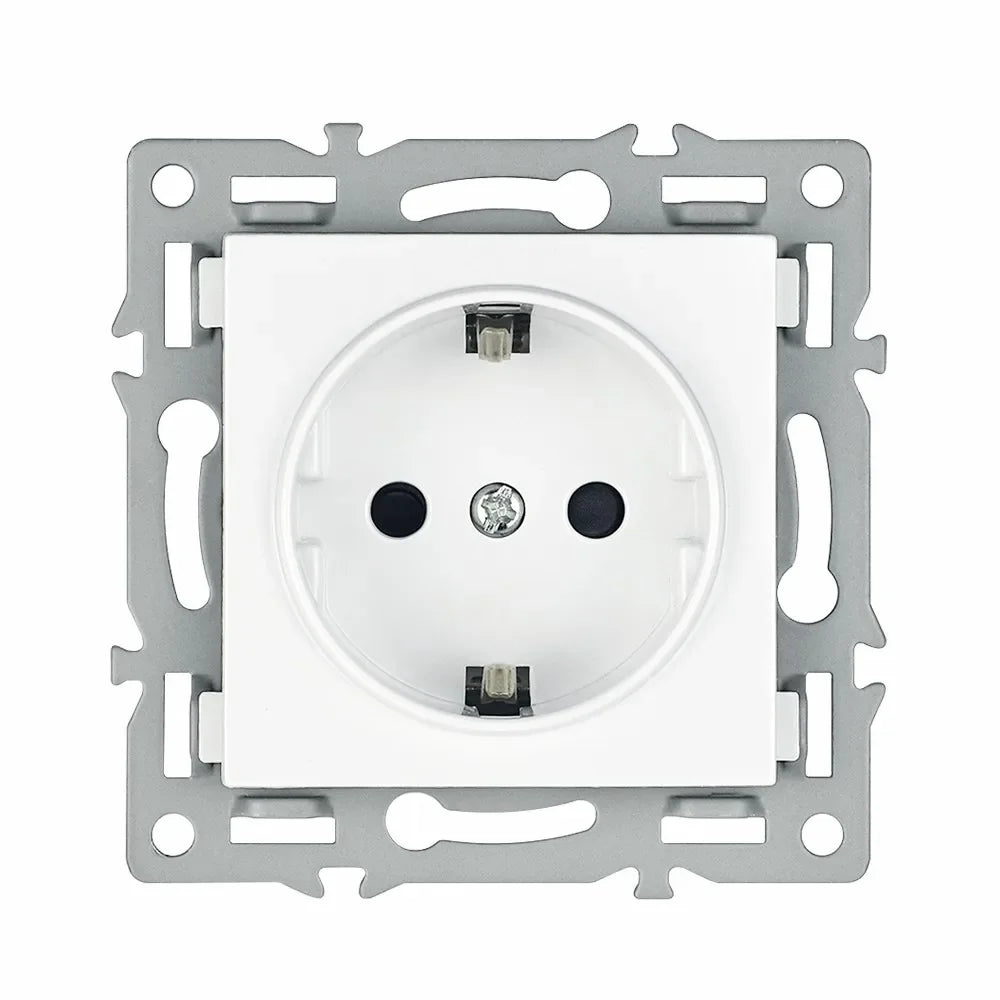 SRAN F6 Serie mehrere Rahmen Weiße Panel aus gehärtetem Glas, EU FR UN-Steckdosen und Schalter Dimmer-Lüfter-Fußlampe Rj45-Modul DIY