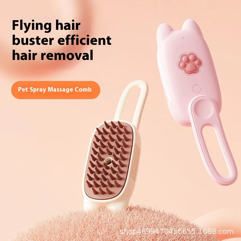 Pet Electric Spray Comb Cat Dog General Spray Massage Comb Cat Hair Removal Cleaning Supplies, Pet Accessories, Pet Steam Comb.