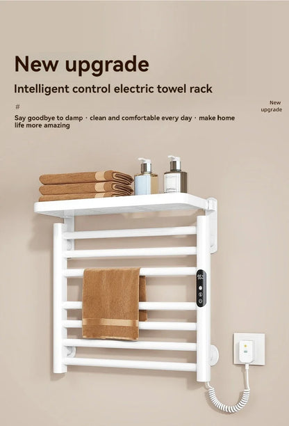 Bad Smart Touch Heizung Intelligente Elektrische Beheizte Handtuch Rack Edelstahl Temperatur Digital Display Handtuch Trockner