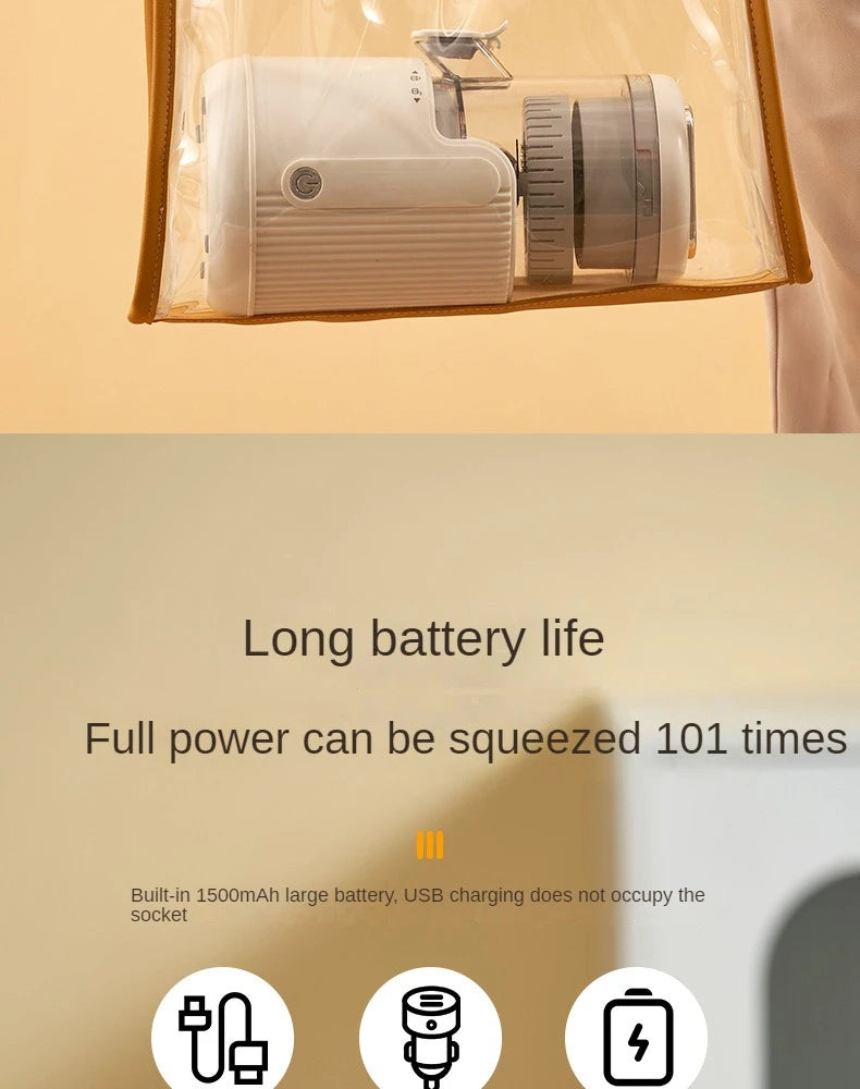 Rechargeable Electric Citrus Juicer Orange Juice Machine Extra Large Caliber Residue Separation