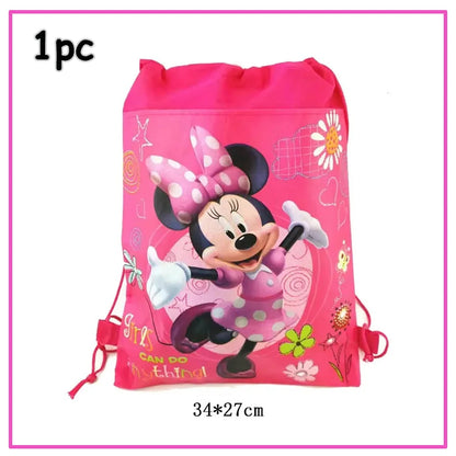 Disney Minnie Mouse Birthday Party Decoration Pink Minnie Paper Cups Plates Napkin Tablecloth Tableware Balloosn Baby Shower Kid