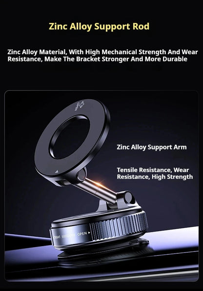 Xiaomi Magsafe Car Phone Holder Suction Cup Vacuum Magnetic Phone Stand 360° rotatable and Foldable Suction Cup Phone Holder.